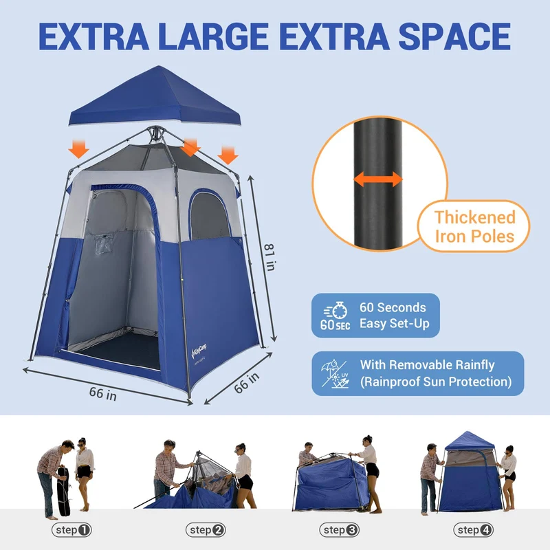 KingCamp MARASUSA Q Portable Instant Pop Up 1-Room Privacy Tent