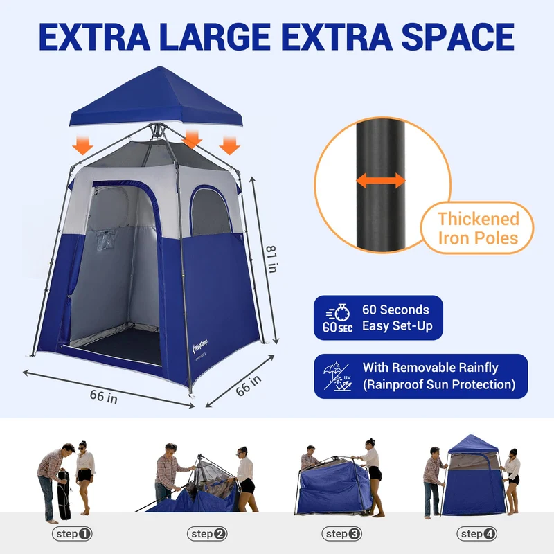 KingCamp MARASUSA Q Portable Instant Pop Up 1-Room Privacy Tent