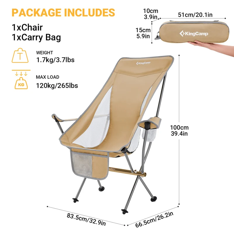 KingCamp CAMELLIA Ultralight Camping Chair