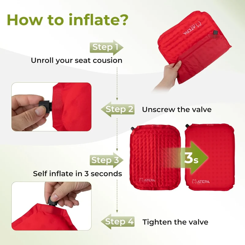 ATEPA BUBBLE 5.0 Trail Seat Inflatable Seat Cushion
