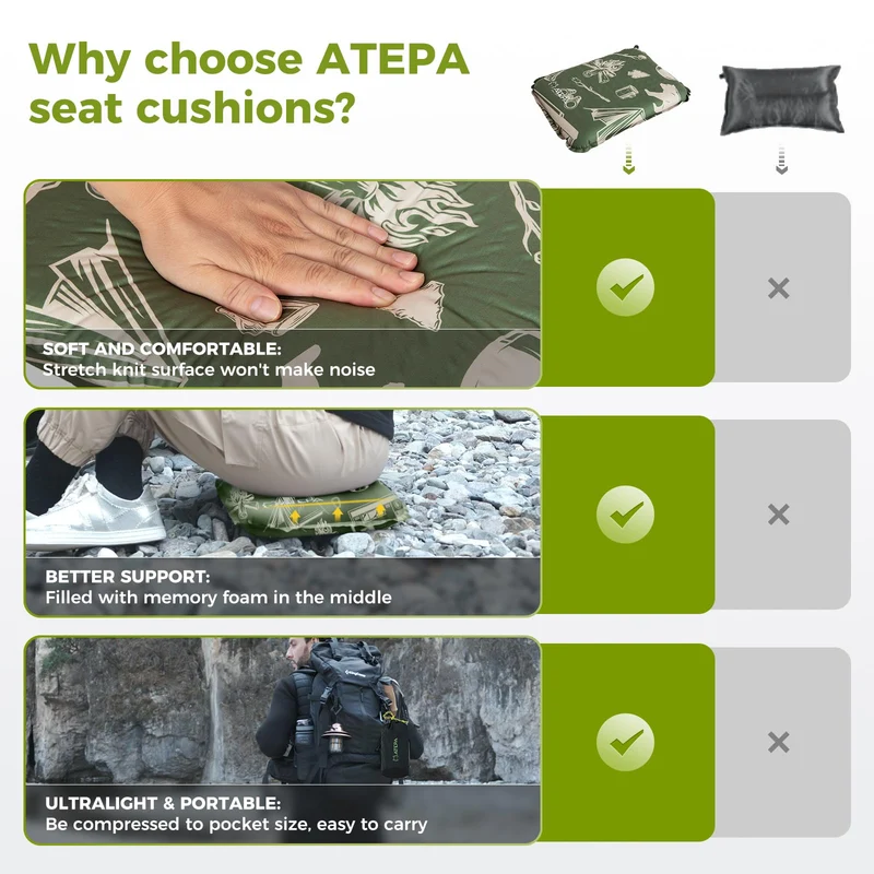 ATEPA BUBBLE 5.0 Trail Seat Inflatable Seat Cushion