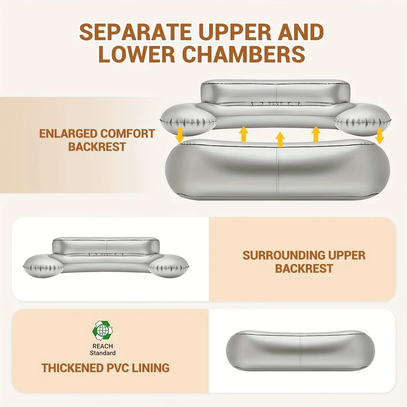 KingCamp Double Inflatable Sofa with Foot Pump