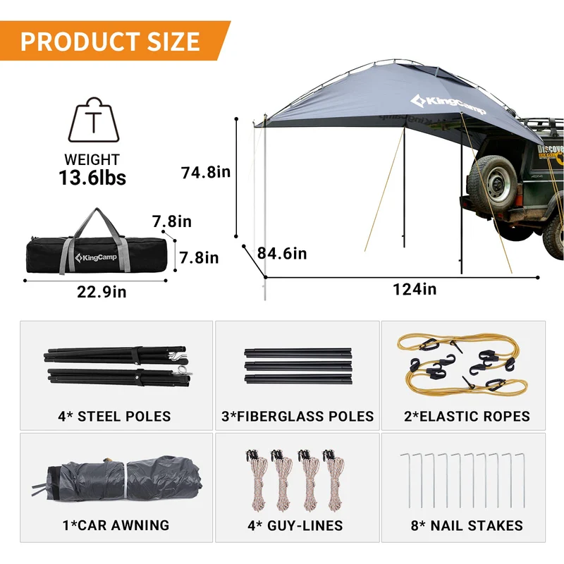 KingCamp COMPASS SUV Awning Sun Shelter Tent