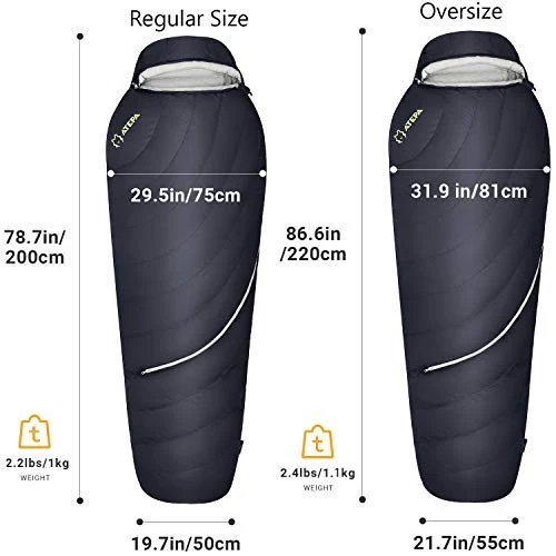 ATEPA DENALI 340L Down Sleeping Bag-Mummy