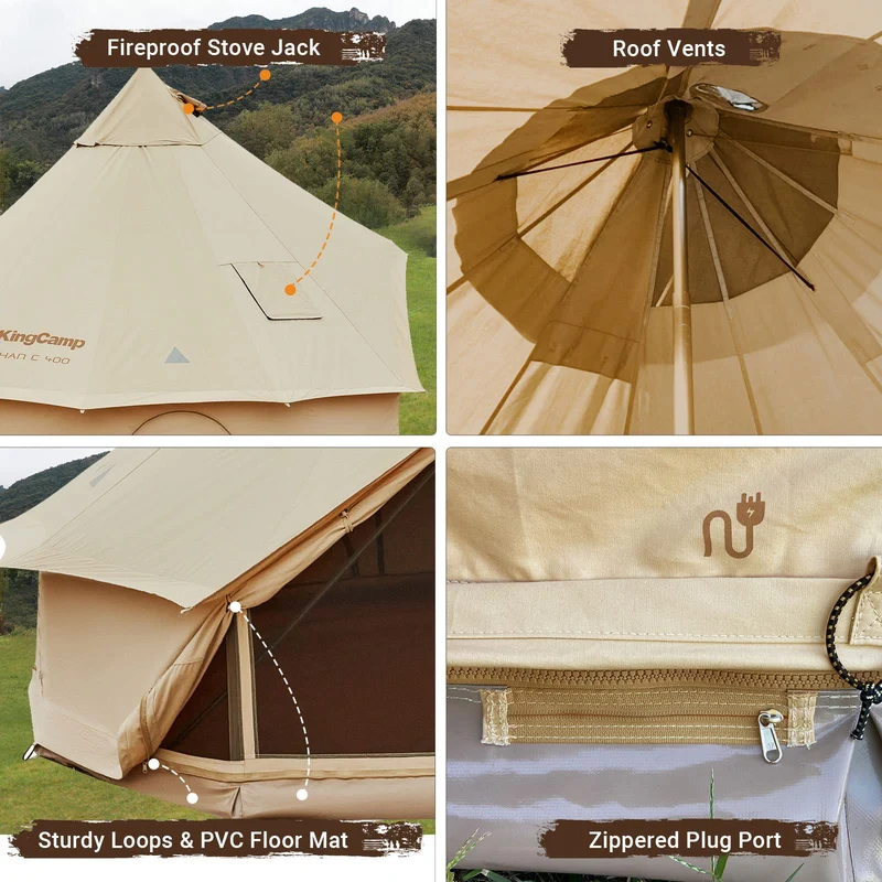 KingCamp KHAN C 400 Canvas Camping Tent