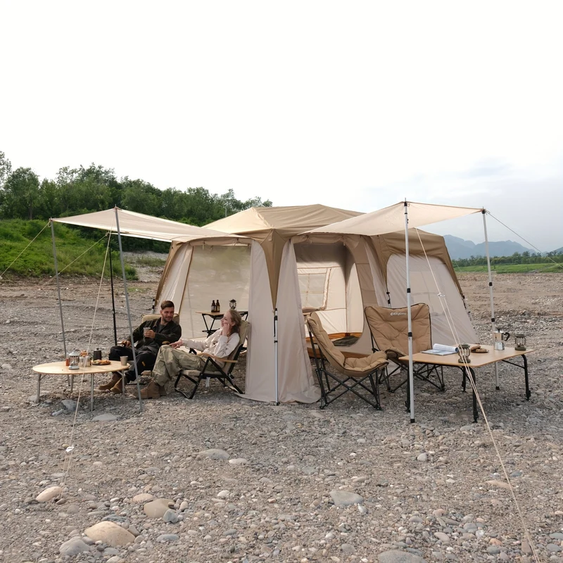 KingCamp MOUNTAIN IN T2 Instant Cabin Tent with Extended Porch
