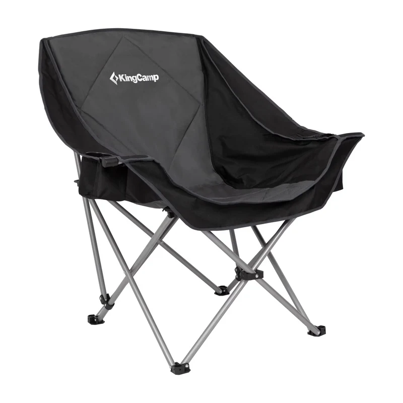 KingCamp Folding Sofa Chair | Padded Camping Chair with Cooler Armrest, Cup Holder, 300lb Capacity Portable Outdoor Couch