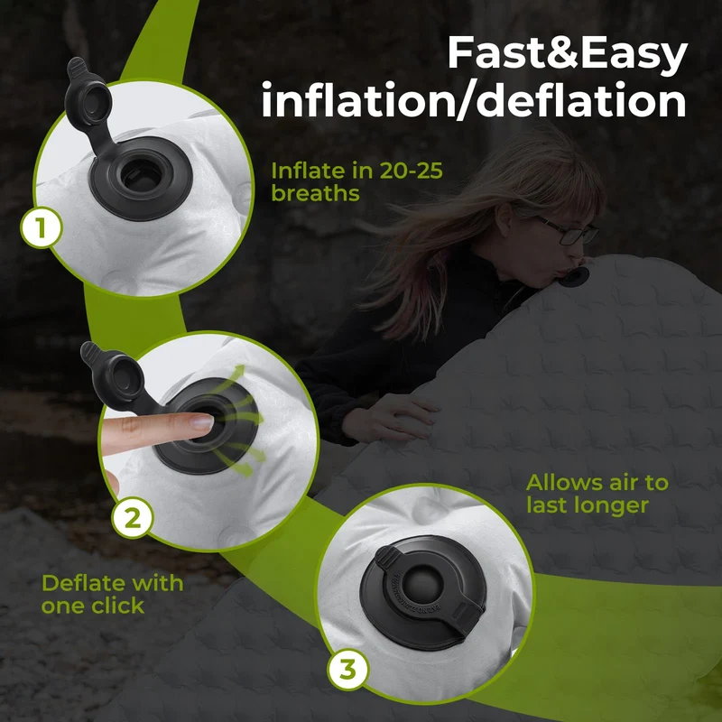 ATEPA HALOES 5.0 Air Pad Insulated Inflating Sleeping Pad R-Value 3