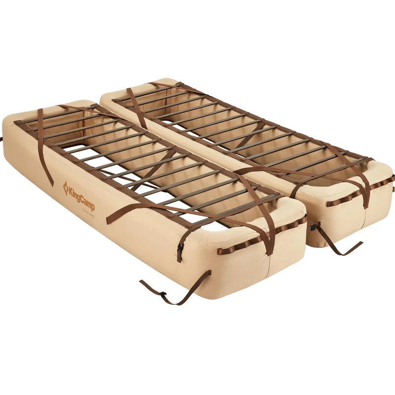 KingCamp OAK P10 Camping Air Bed 2 Packs | 9.8" High Camping Cot with TPU Air Chambers & Fiberglass Support, 265lb Capacity