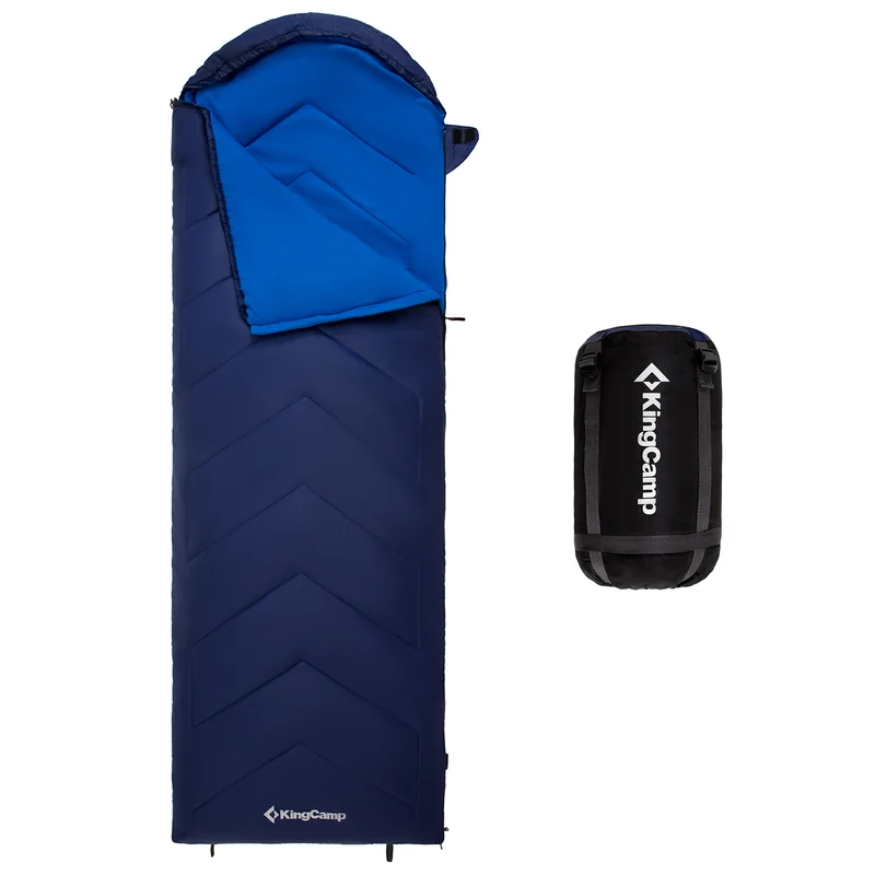 KingCamp HURON 250 Sleeping Bag | 3-Season Envelope Bag with Hood