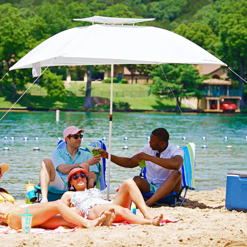 KingCamp 2-in-1 Beach Umbrella and Beach Shade Canopy