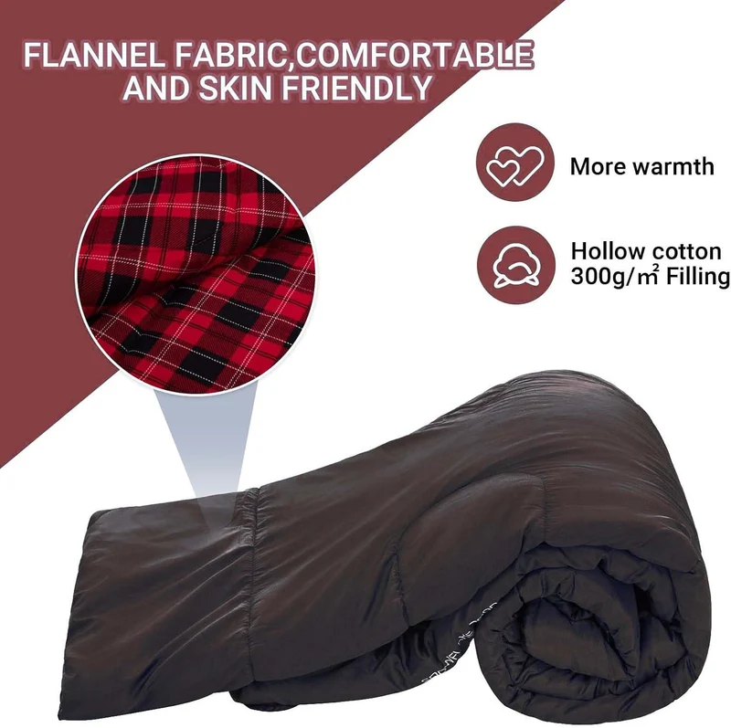 KingCamp SNOWFLAKE 300D Sleeping Bag-Envelope Double with 2 Pillows