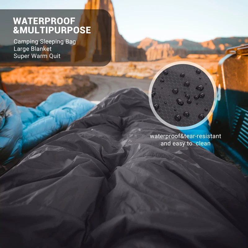 KingCamp SNOWFLAKE 300D Sleeping Bag-Envelope Double with 2 Pillows