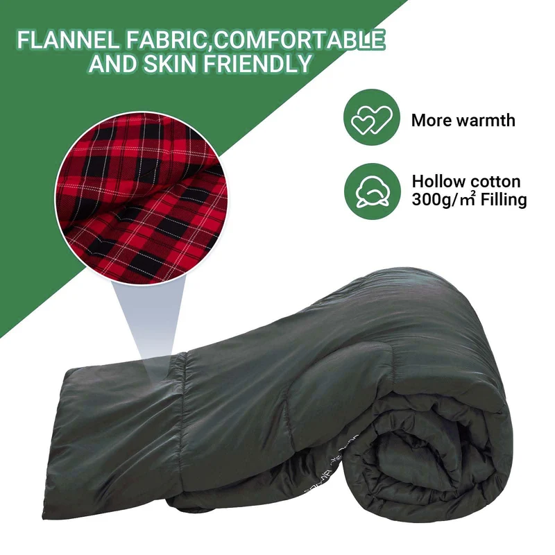 KingCamp SNOWFLAKE 300D Sleeping Bag-Envelope Double with 2 Pillows