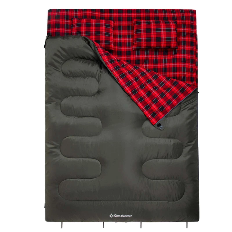 KingCamp SNOWFLAKE 300D Sleeping Bag-Envelope Double with 2 Pillows