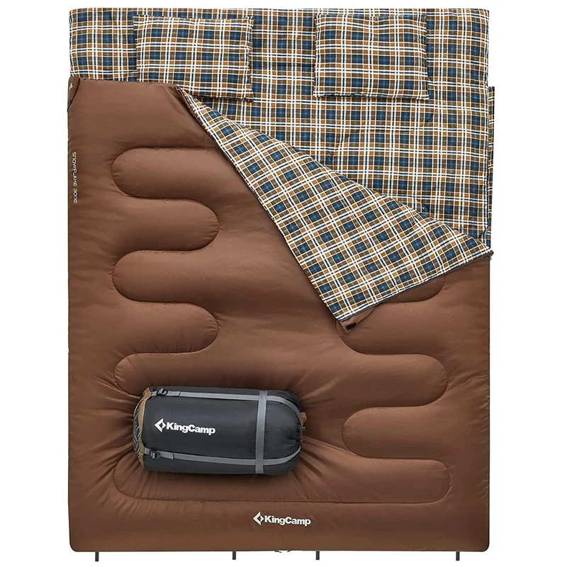 KingCamp SNOWFLAKE 300D Sleeping Bag-Envelope Double with 2 Pillows