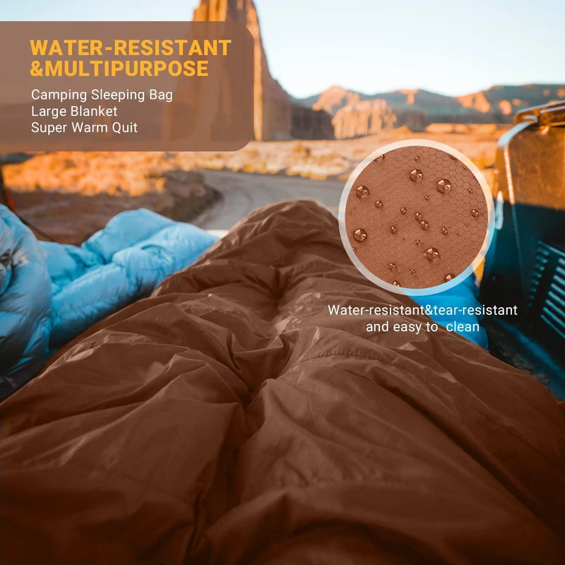 KingCamp SNOWFLAKE 300D Sleeping Bag-Envelope Double with 2 Pillows