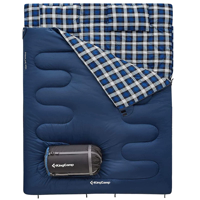 KingCamp SNOWFLAKE 300D Sleeping Bag-Envelope Double with 2 Pillows