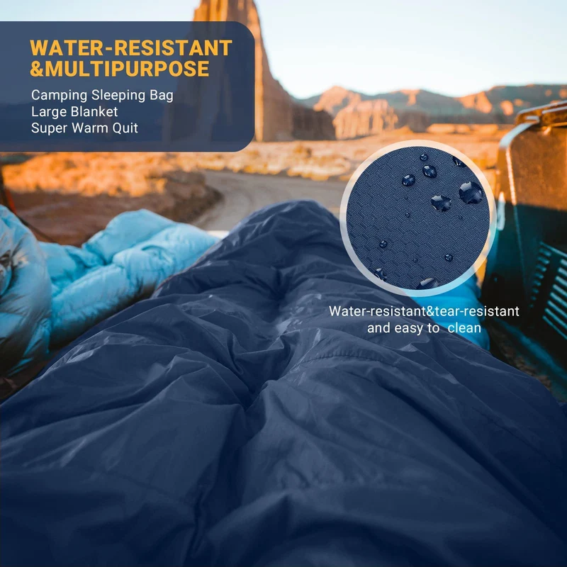 KingCamp SNOWFLAKE 300D Sleeping Bag-Envelope Double with 2 Pillows