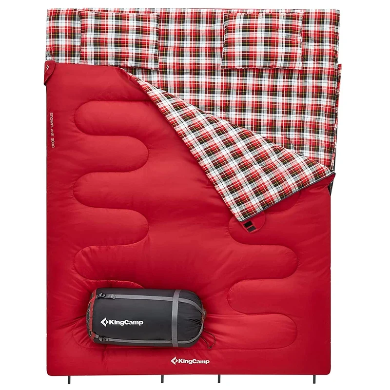 KingCamp SNOWFLAKE 300D Sleeping Bag-Envelope Double with 2 Pillows
