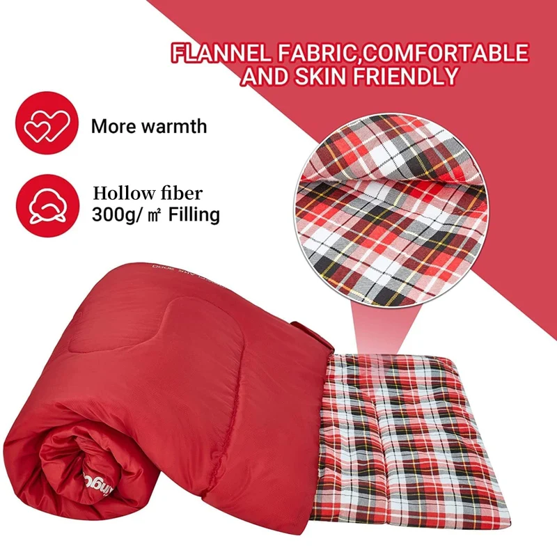 KingCamp SNOWFLAKE 300D Sleeping Bag-Envelope Double with 2 Pillows