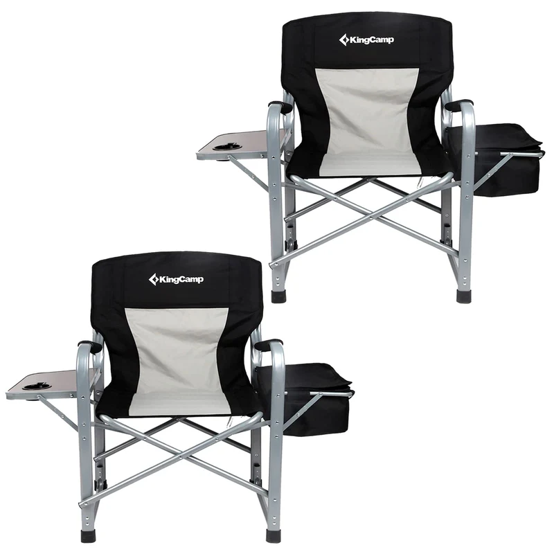 KingCamp Camping Directors Chair with Cooler Bag and Side Table