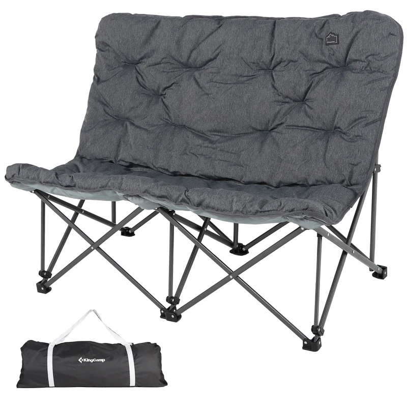 KingCamp LEMON C20 Loveseat Couch | Double Butterfly Folding Camping Chair for Two