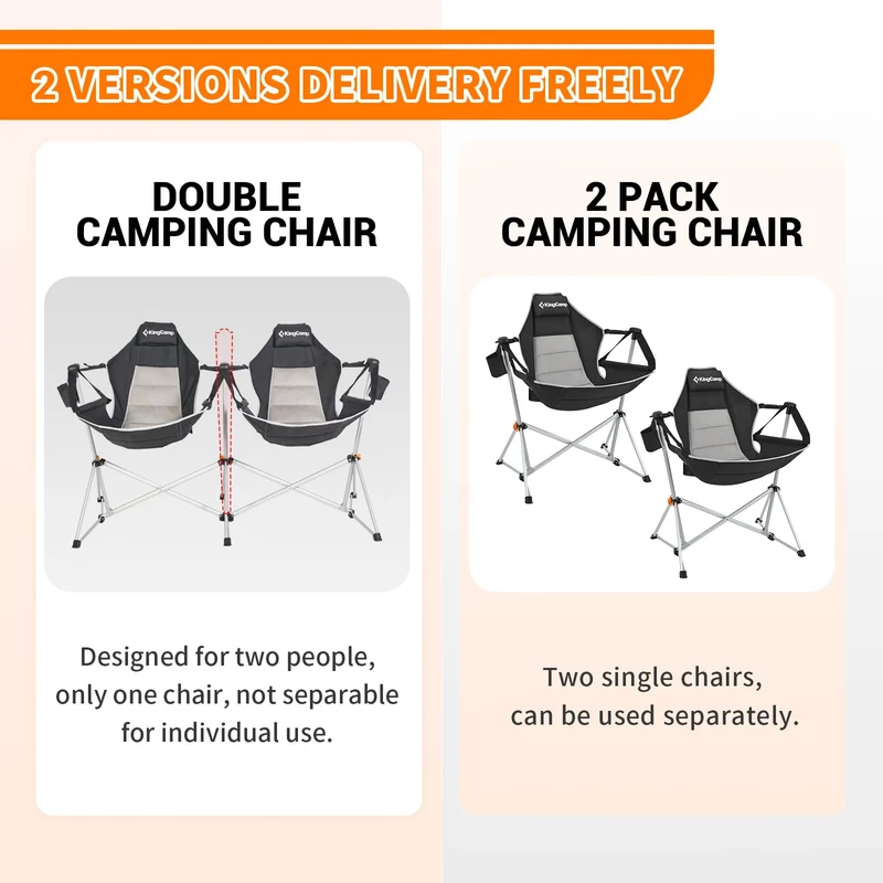 KingCamp ORCHID C30 Double Hammock Camping Chairs with Adjustable Seat