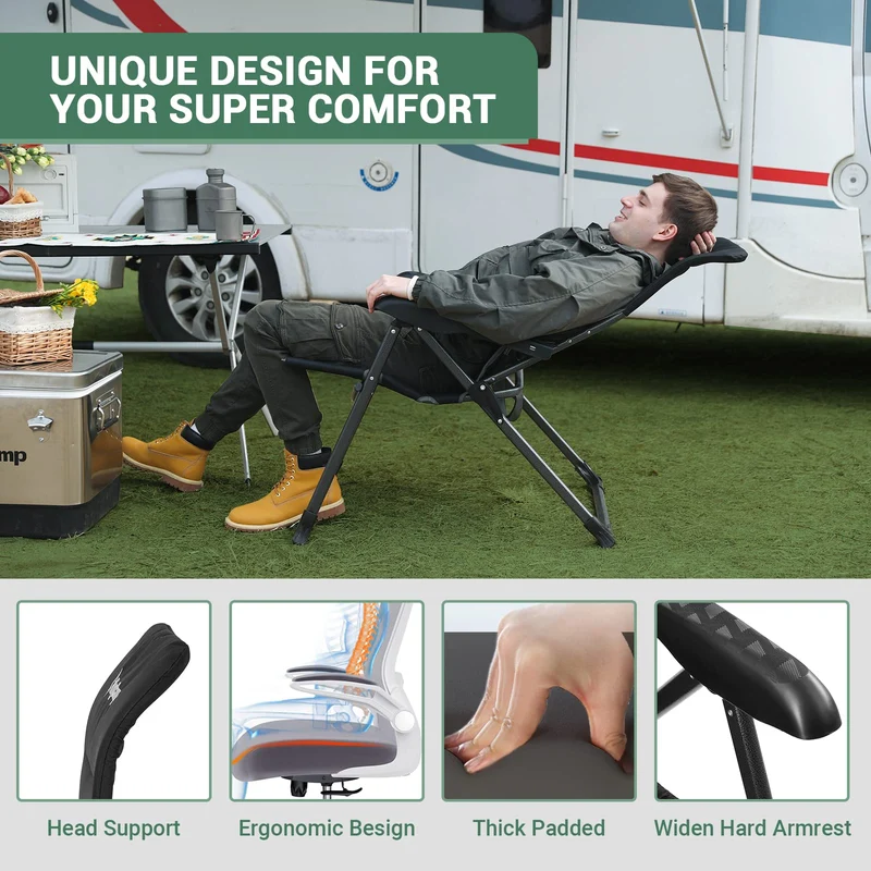 KingCamp Adjustable High Back Camping Chair