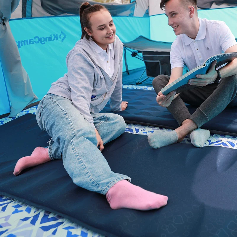KingCamp PARADOX 5 Self-Inflating Sleeping Pad | R-Value 4.2, Rollover Prevention Camping Mattress