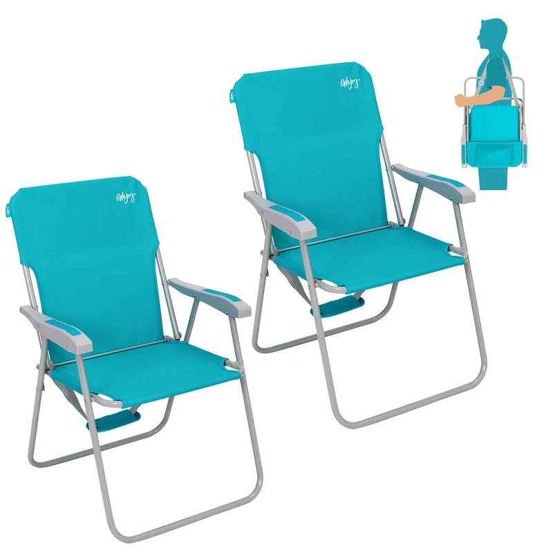 WEJOY AQUAL B10 Folding Beach Chair | Lightweight Outdoor Lawn Chair with High Back, 300lb Capacity