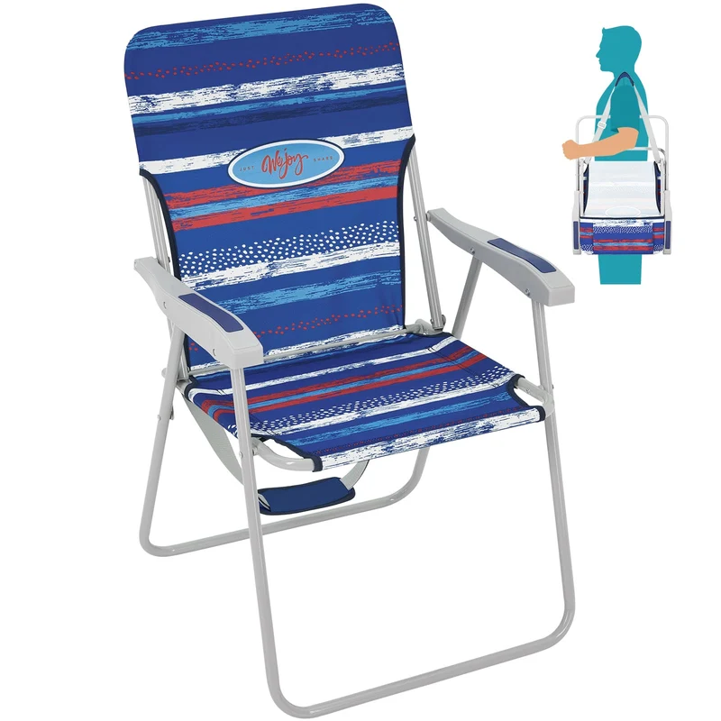 WEJOY AQUAL B10 Folding Beach Chair | Lightweight Outdoor Lawn Chair with High Back, 300lb Capacity