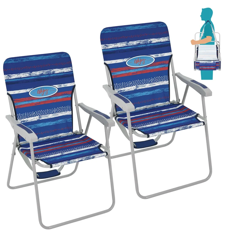 WEJOY AQUAL B10 Folding Beach Chair | Lightweight Outdoor Lawn Chair with High Back, 300lb Capacity