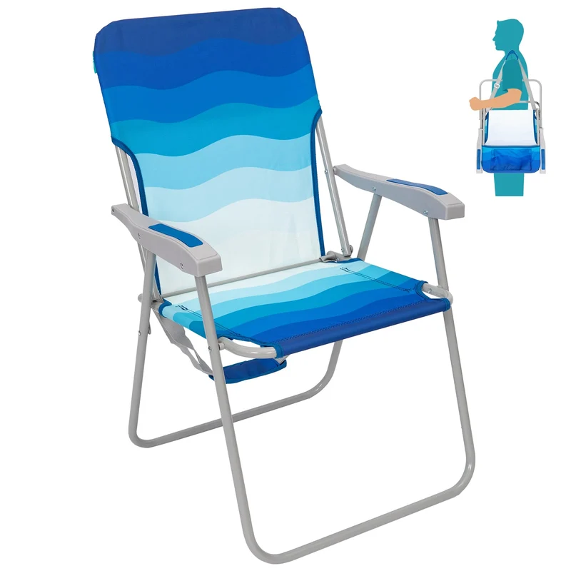 WEJOY AQUAL B10 Folding Beach Chair | Lightweight Outdoor Lawn Chair with High Back, 300lb Capacity
