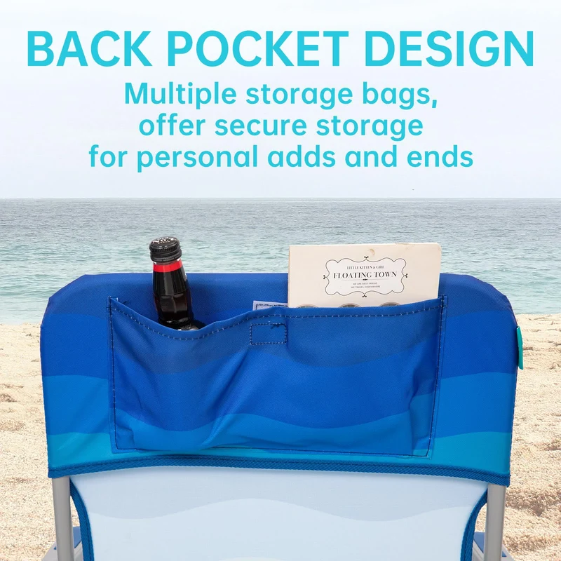 WEJOY AQUAL B10 Folding Beach Chair | Lightweight Outdoor Lawn Chair with High Back, 300lb Capacity