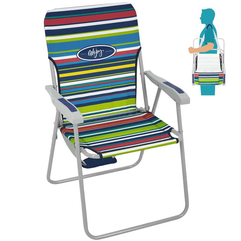 WEJOY AQUAL B10 Folding Beach Chair | Lightweight Outdoor Lawn Chair with High Back, 300lb Capacity