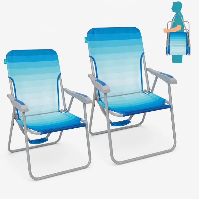 WEJOY AQUAL B10 Folding Beach Chair | Lightweight Outdoor Lawn Chair with High Back, 300lb Capacity