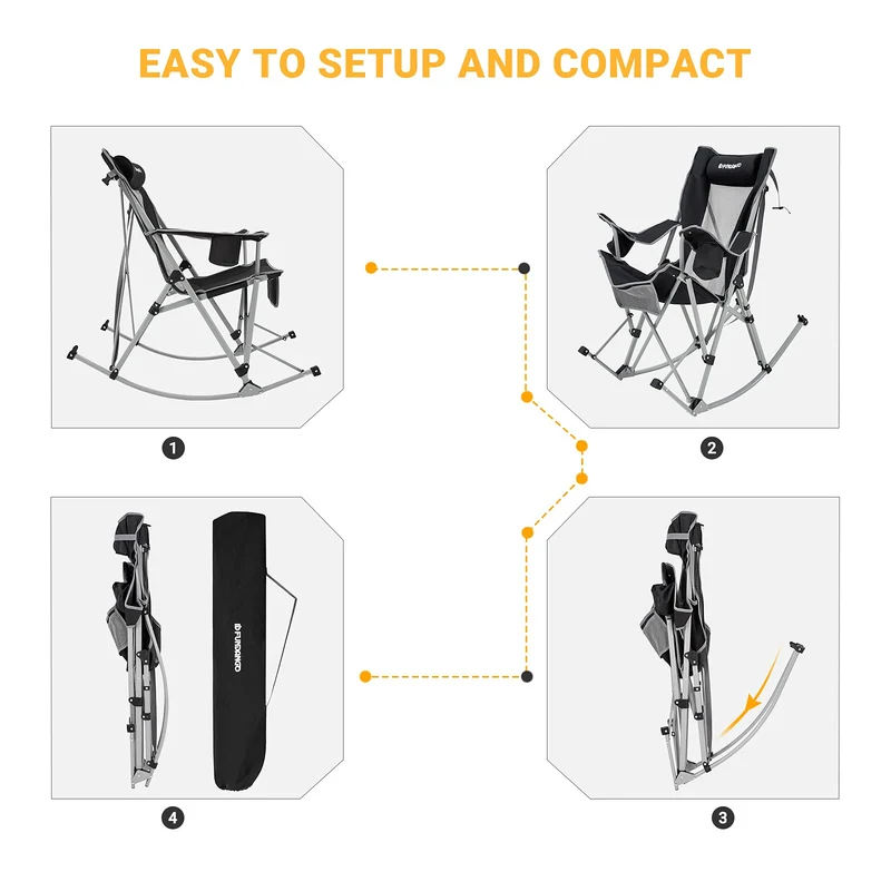 FUNDANGO Rocking Folding Chair
