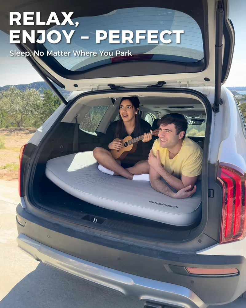 KingCamp PREMIUM SUPER 15 Double Self-Inflating Sleeping Pad | R-Value 15.5 Extreme Insulation, 5.9" Thick 2-Person Camping Mattress