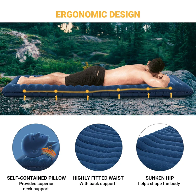 KingCamp Ergonomic High-Low Inflatable Sleeping Pad