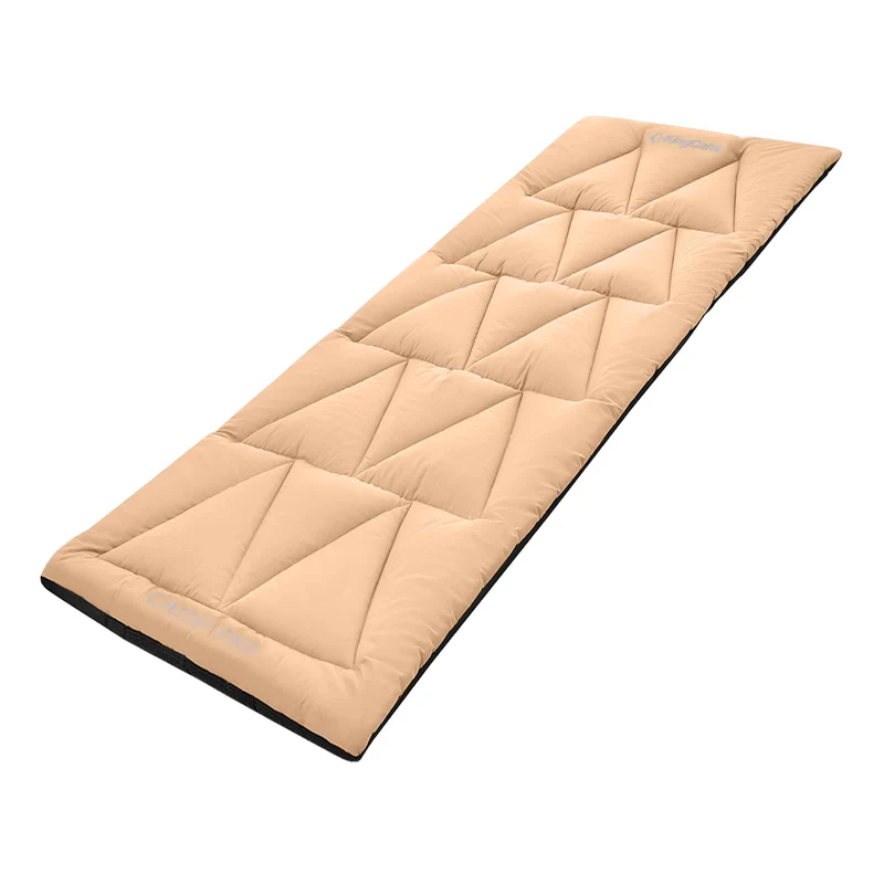 KingCamp CAMP PAD 350 Camping Cot Pad, Lightweight Quilted Sleeping Mat with Elastic Straps, Machine Washable, 75" x 25"
