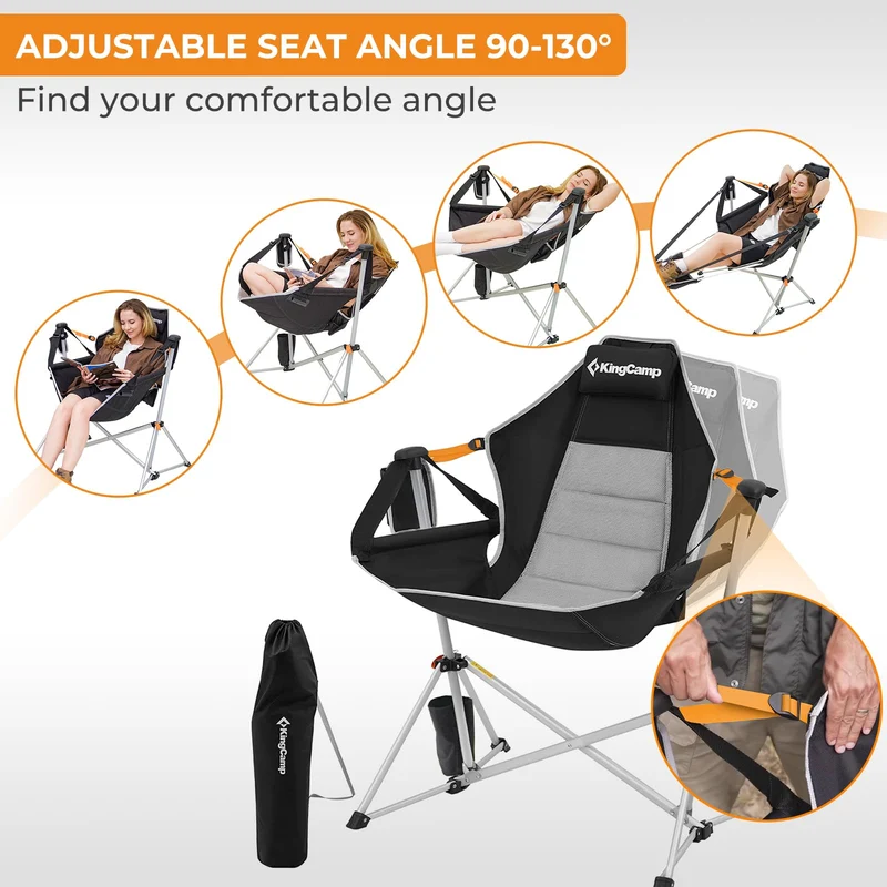 KingCamp ORCHID C20 Folding Rocking Chair Hammock Camping Chair