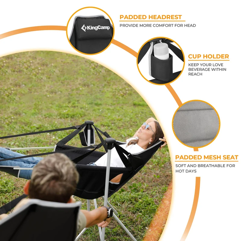 KingCamp ORCHID C20 Folding Rocking Chair Hammock Camping Chair