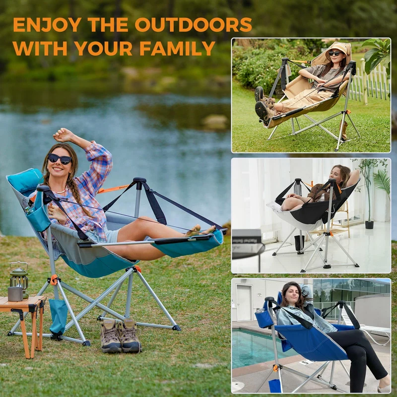 KingCamp ORCHID C20 Folding Rocking Chair Hammock Camping Chair