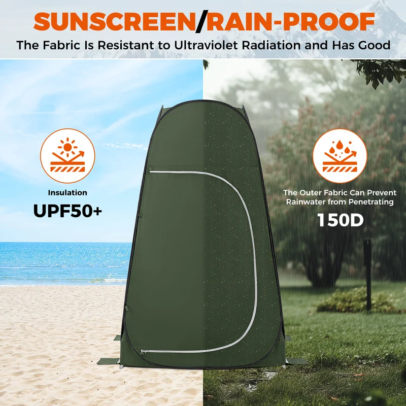 KingCamp MARASUSA POP Instant Privacy Tent | Pop-Up Camping Shower Tent with UPF50+ Sun Protection