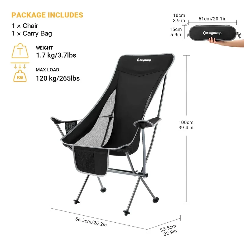 KingCamp CAMELLIA Set of 2 Ultralight Armchair