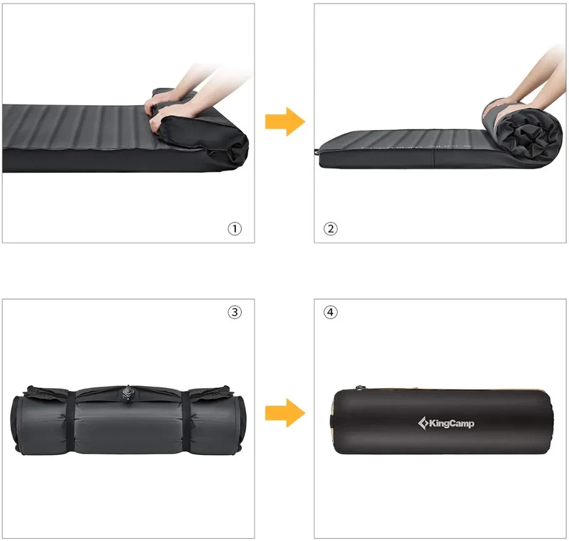 KingCamp PREMIUM SINGLE Self-Inflating Sleeping Pad | R-Value 7.5, 3" Thick for 4-Season Camping
