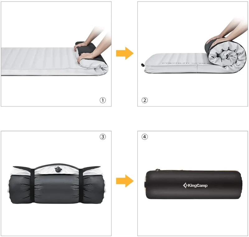 KingCamp PREMIUM SINGLE Self-Inflating Sleeping Pad | R-Value 7.5, 3" Thick for 4-Season Camping
