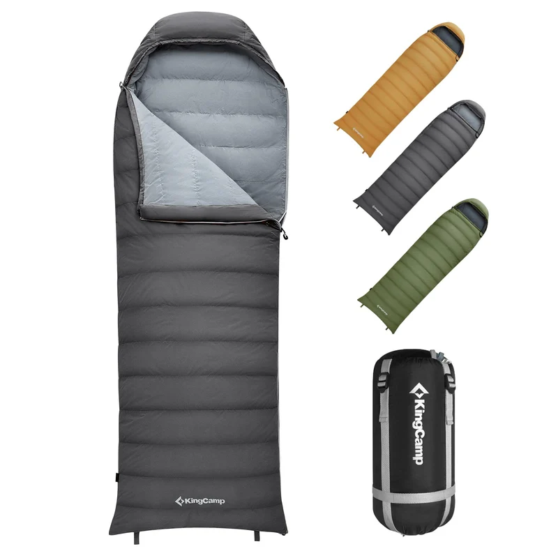 KingCamp Lightweight Down Sleeping Bag-Envelope With Hood