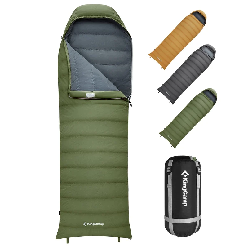 KingCamp Lightweight Down Sleeping Bag-Envelope With Hood